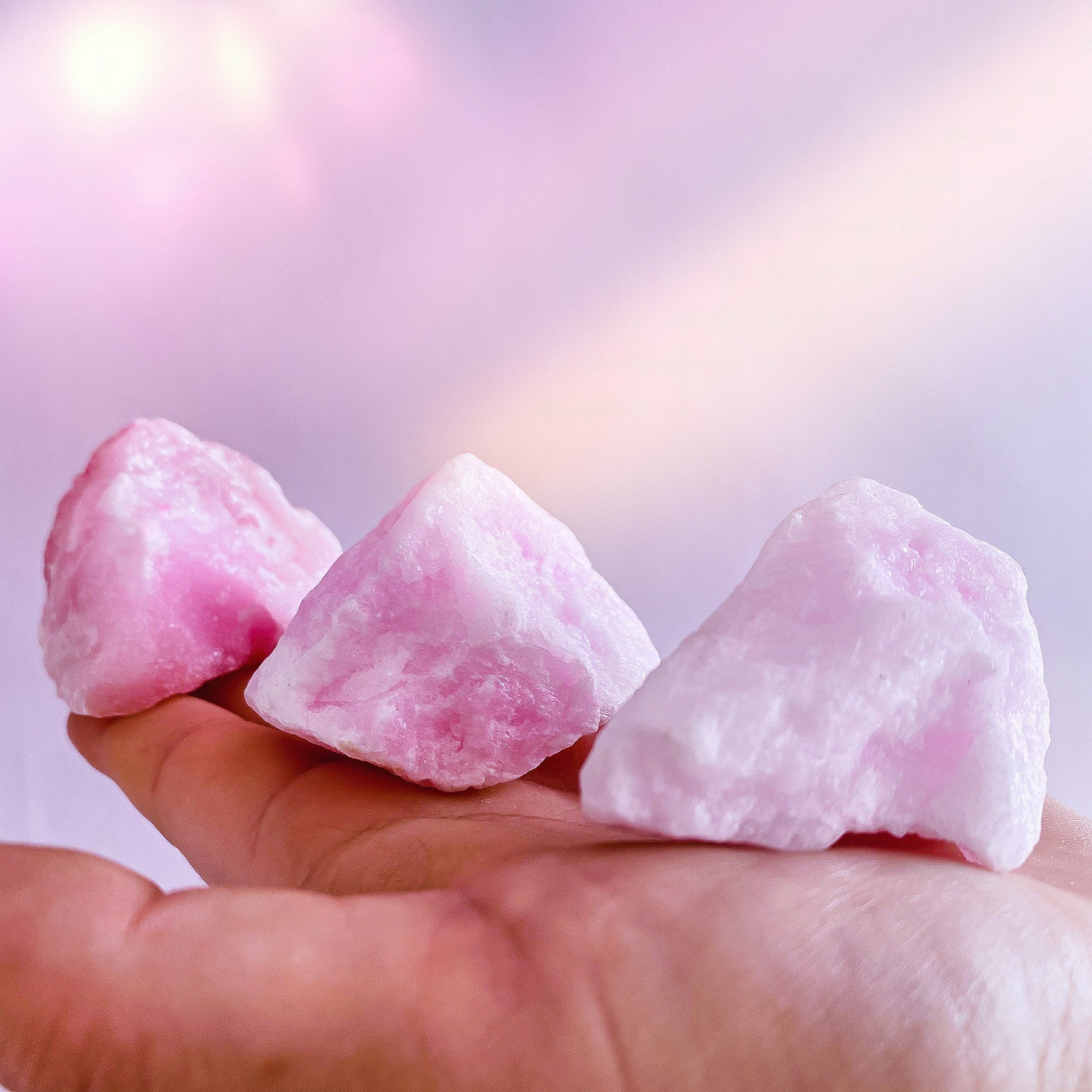 Large pink aragonite raw